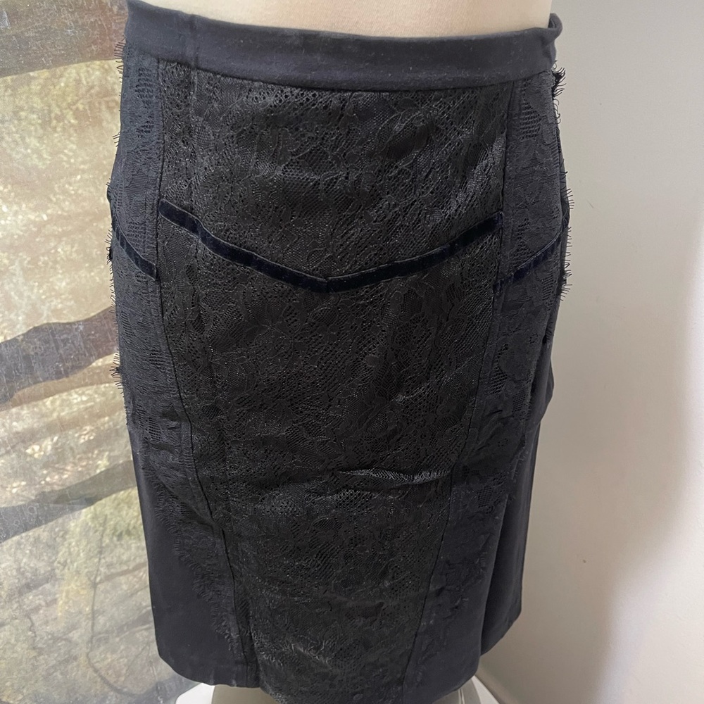 Victoria's Secret Black Embellished Pencil Skirt